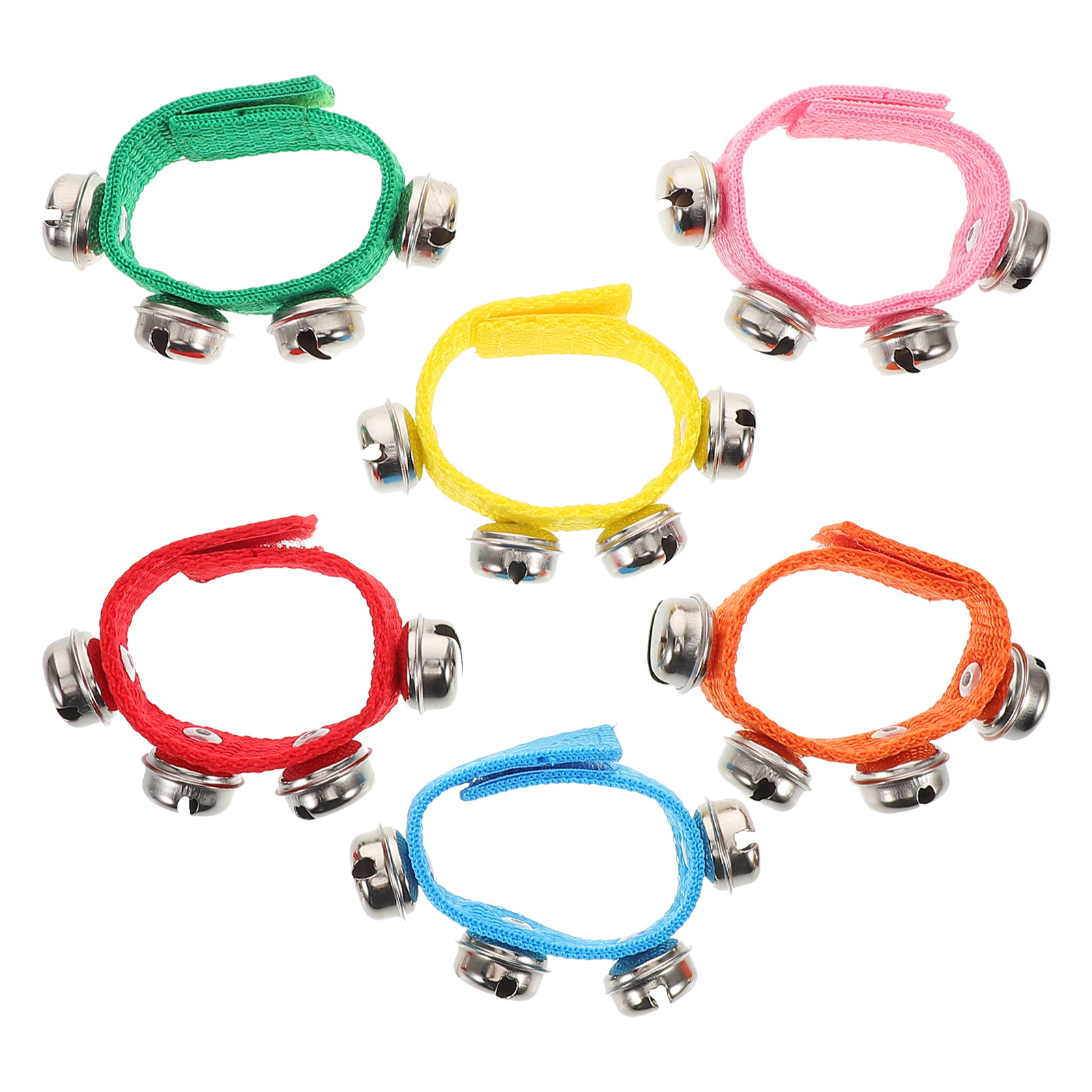Kids Early Education - 6Pcs Kids Wrist Bells Adjustable Color