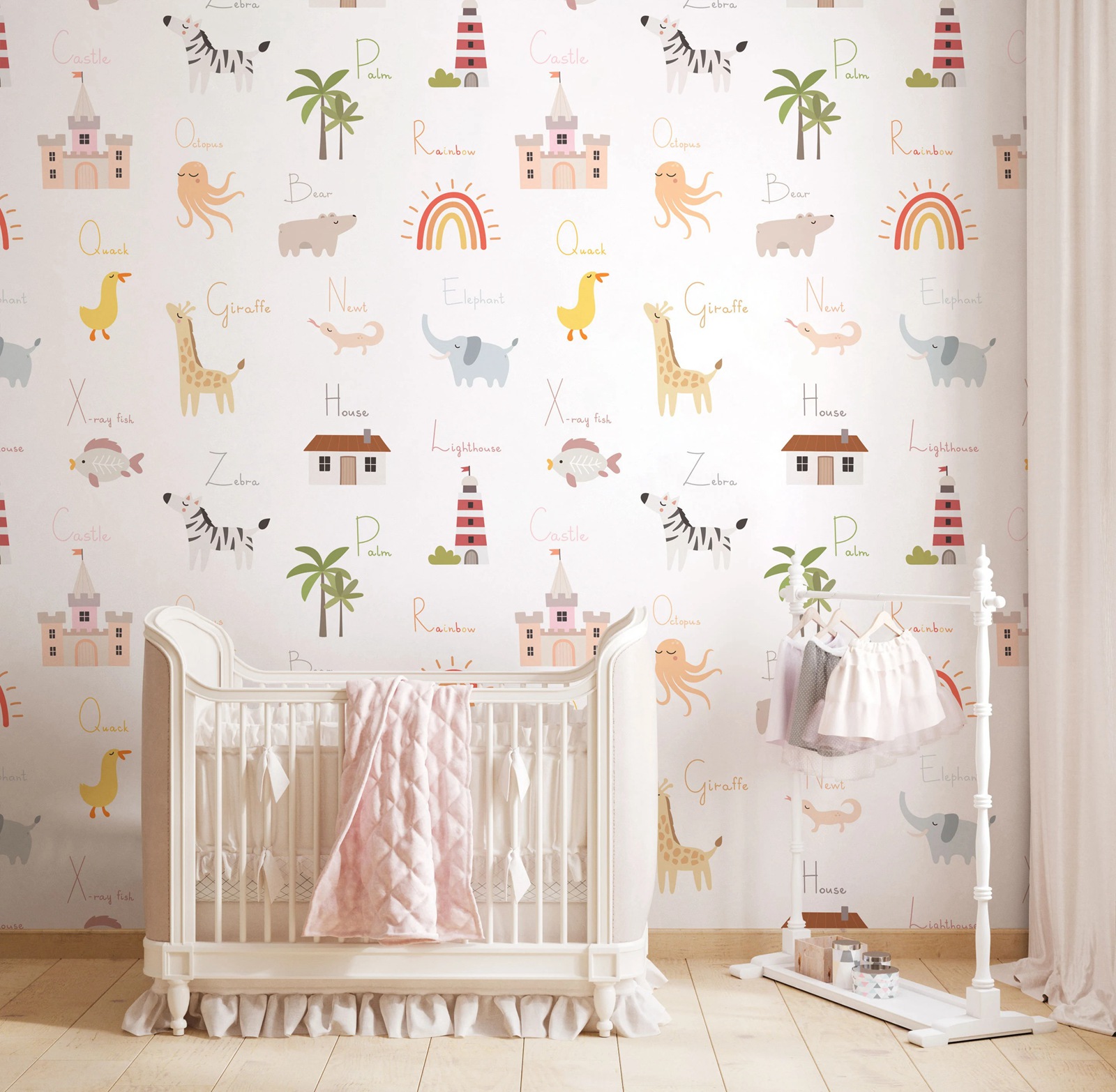 Kids Education Nursery - Kids Educational Wallpaper Peel and Stick,