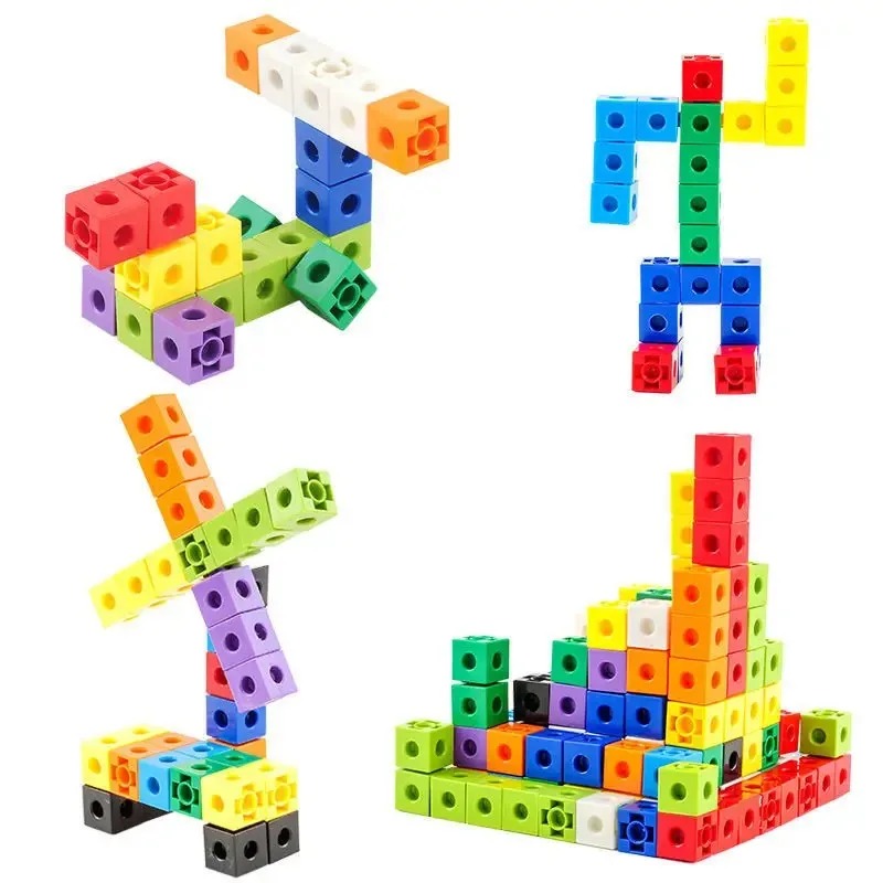100PCS Set Linking Cubes Math  - огляд і ціна Math Manipulative Set