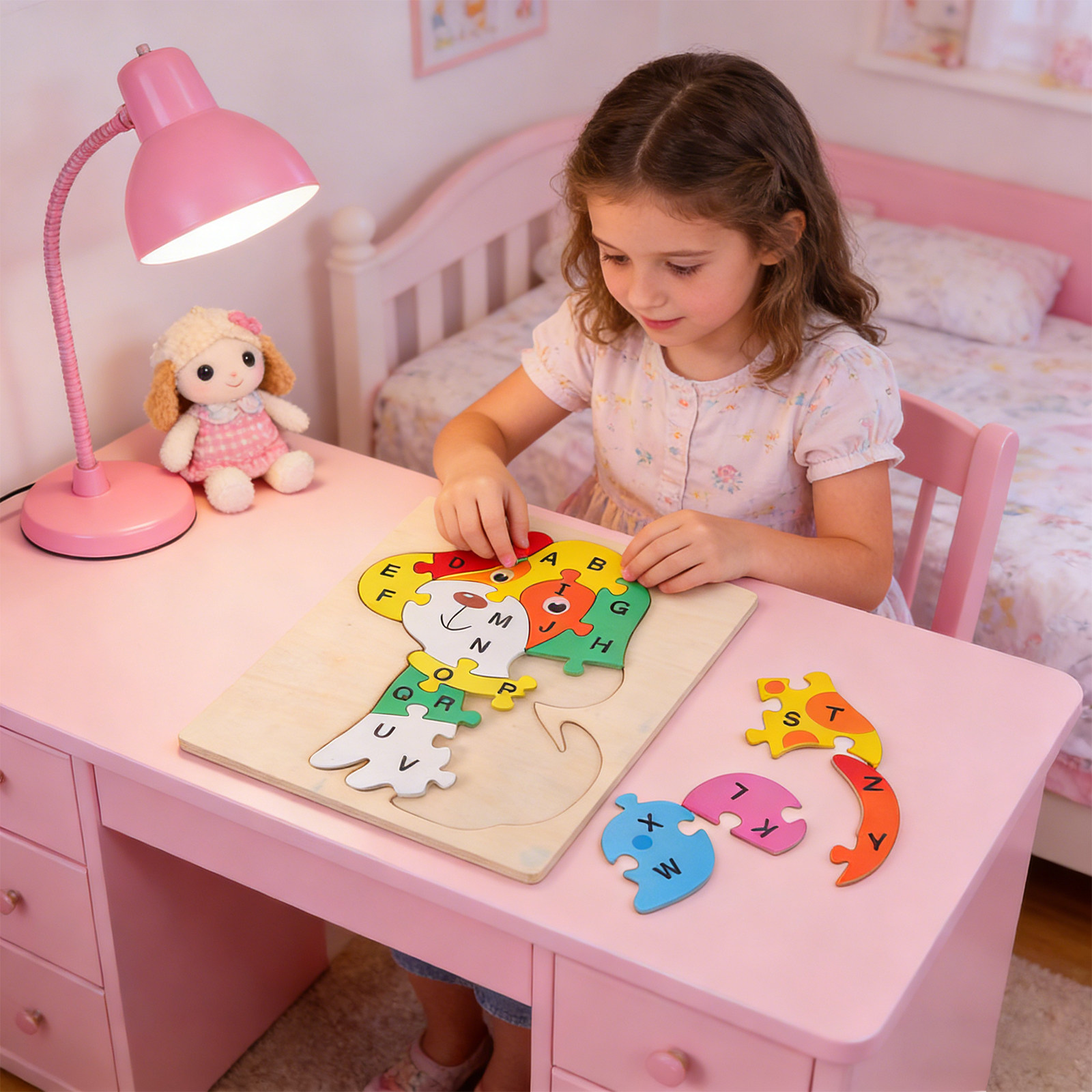 1Set Kids Alphabet Puzzle Wood - огляд і ціна Abc Kids Early Education