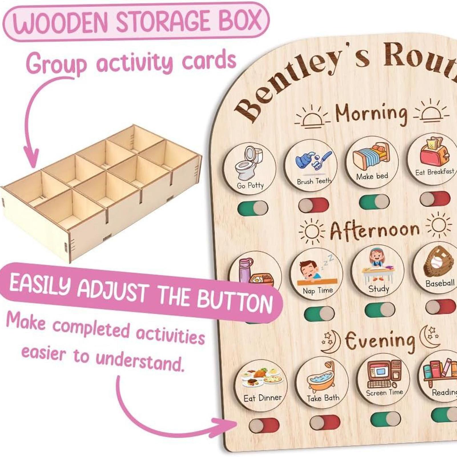 Visual Schedule For Kids Woode - огляд і ціна Kids Education Planner
