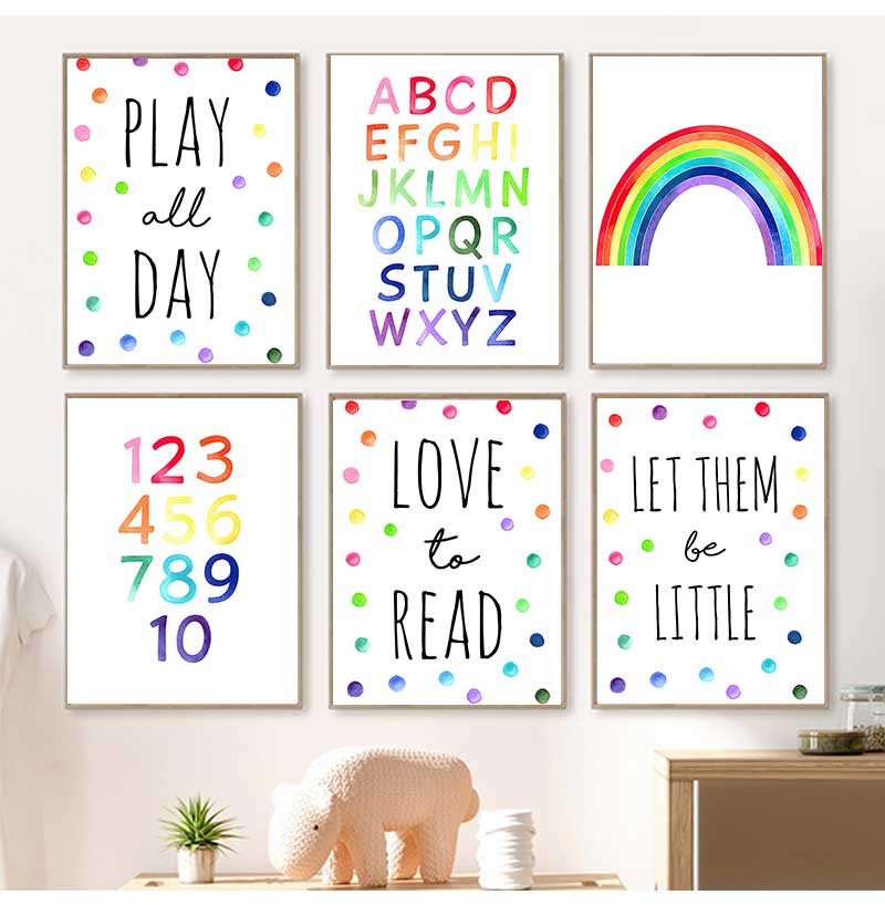 Playroom Decor Educational Pos - огляд і ціна Kids Education Nursery