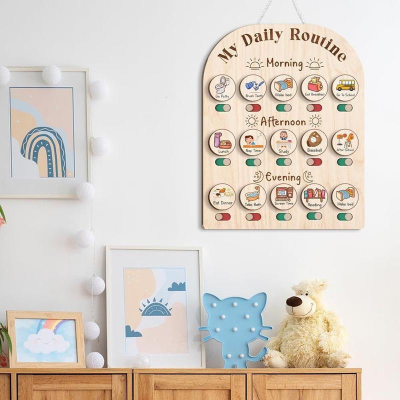 Toddler Routine Chart Wooden V - огляд і ціна Kids Education Planner