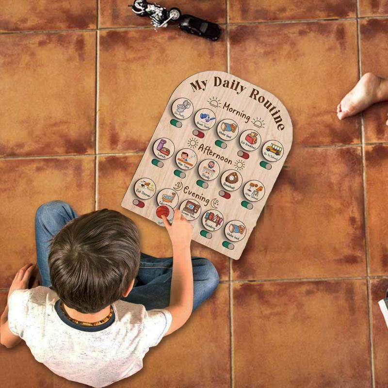 Kids Daily Routine Chart Woode - огляд і ціна Kids Education Planner