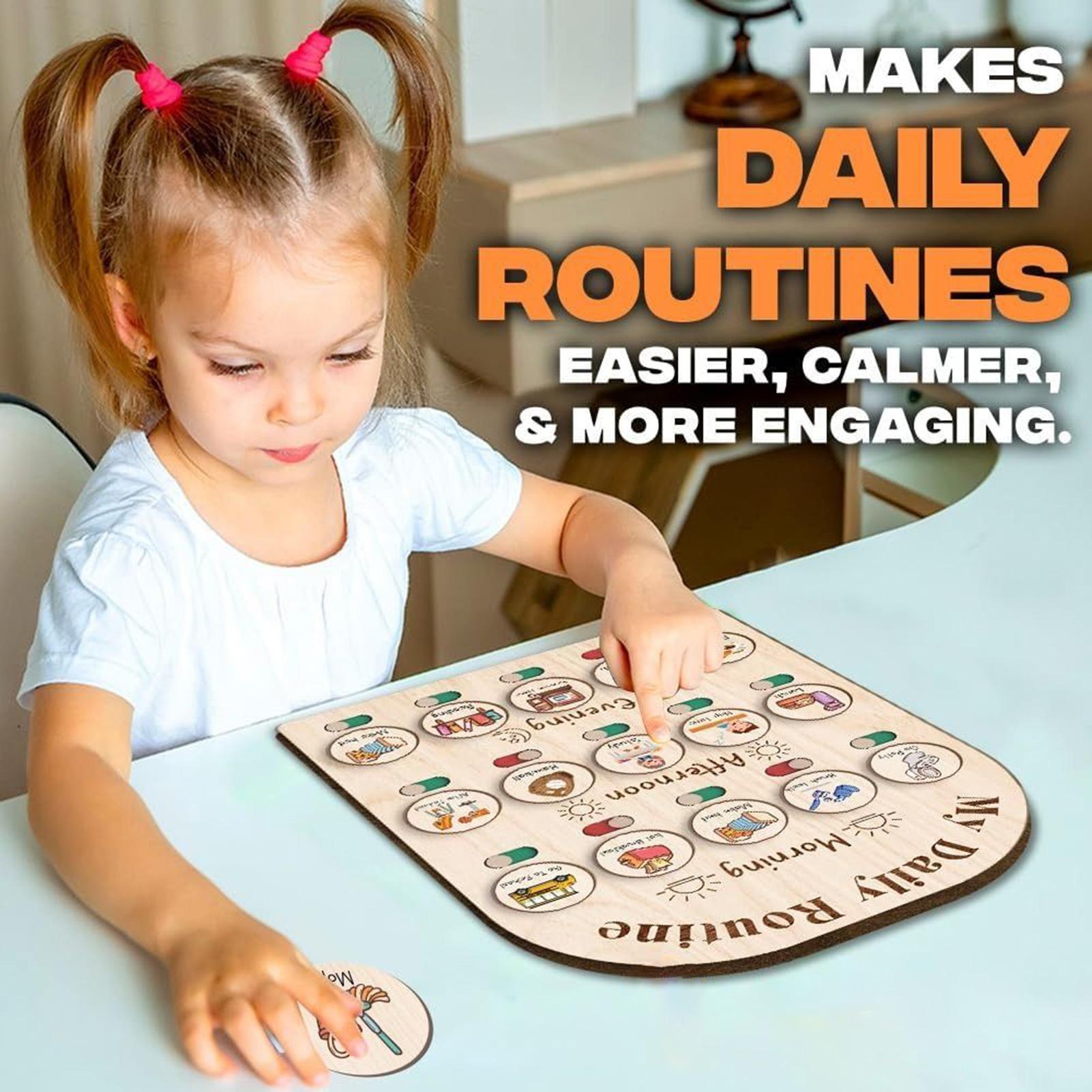 Routine Chart For Kids Wooden  - огляд і ціна Kids Education Planner