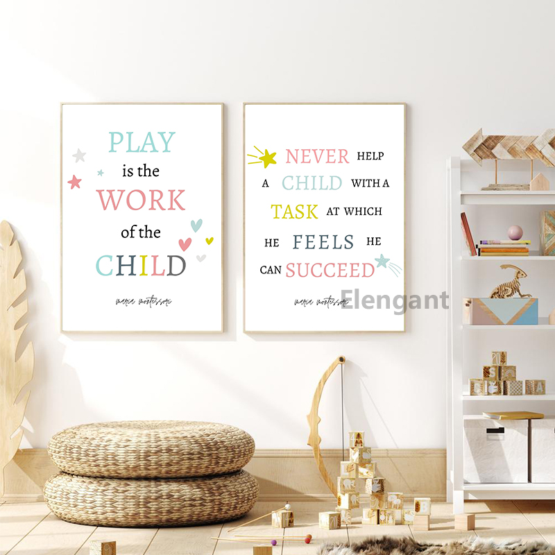 Play is the Work of A Child Qu - огляд і ціна Kids Education Nursery