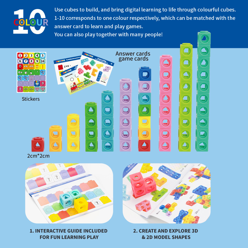 Digital Building Blocks 1-10 M - огляд і ціна Math Manipulative Set