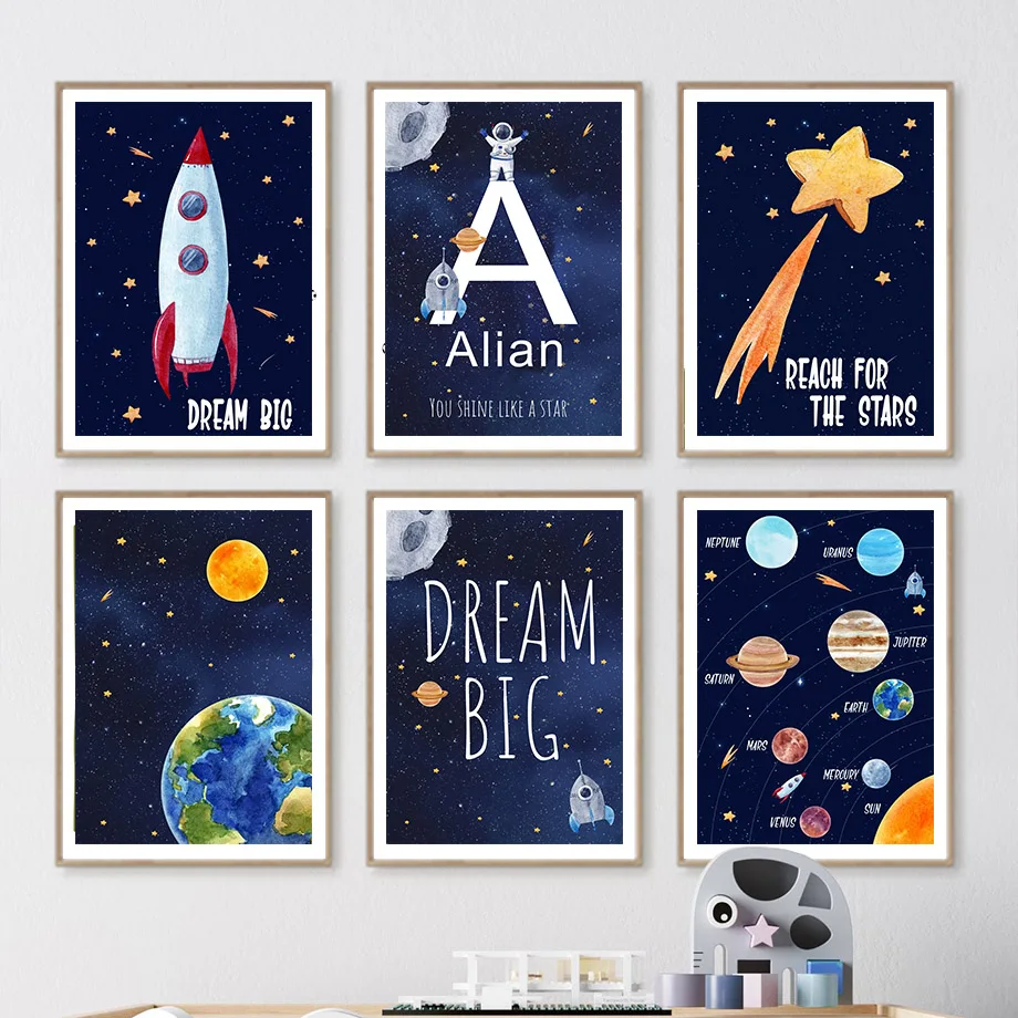 1pc Canvas painting  Custom Na - огляд і ціна Kids Education Nursery